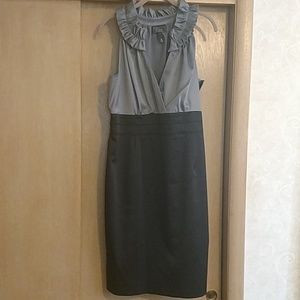 Grey and black sleeveless party dress